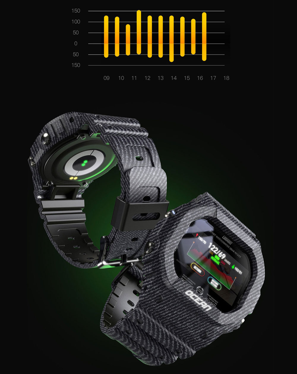 Shockproof Color Screen Smart Watch