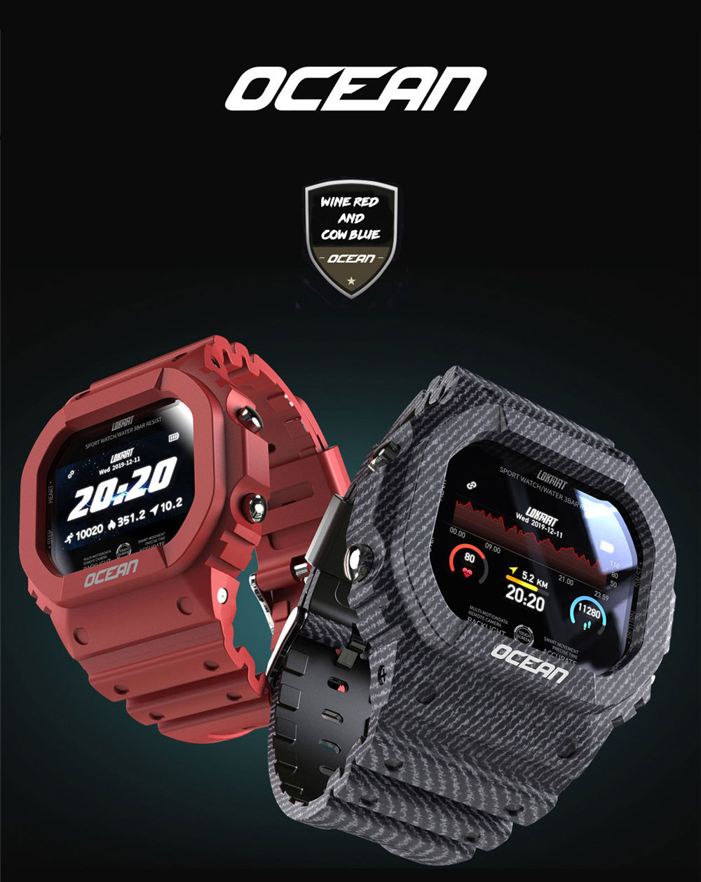 Shockproof Color Screen Smart Watch