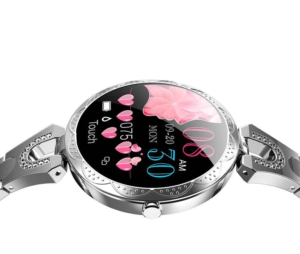 Women's Patterned Metal Smart Watch